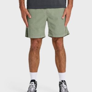 Taxer Cord 18 Elastic Waist Shorts - Lily Pad