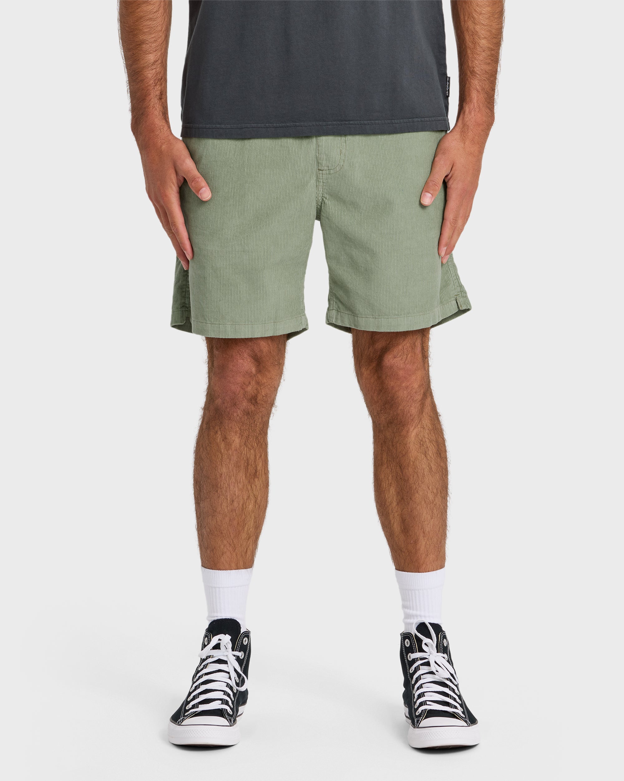 Taxer Cord 18 Elastic Waist Shorts - Lily Pad