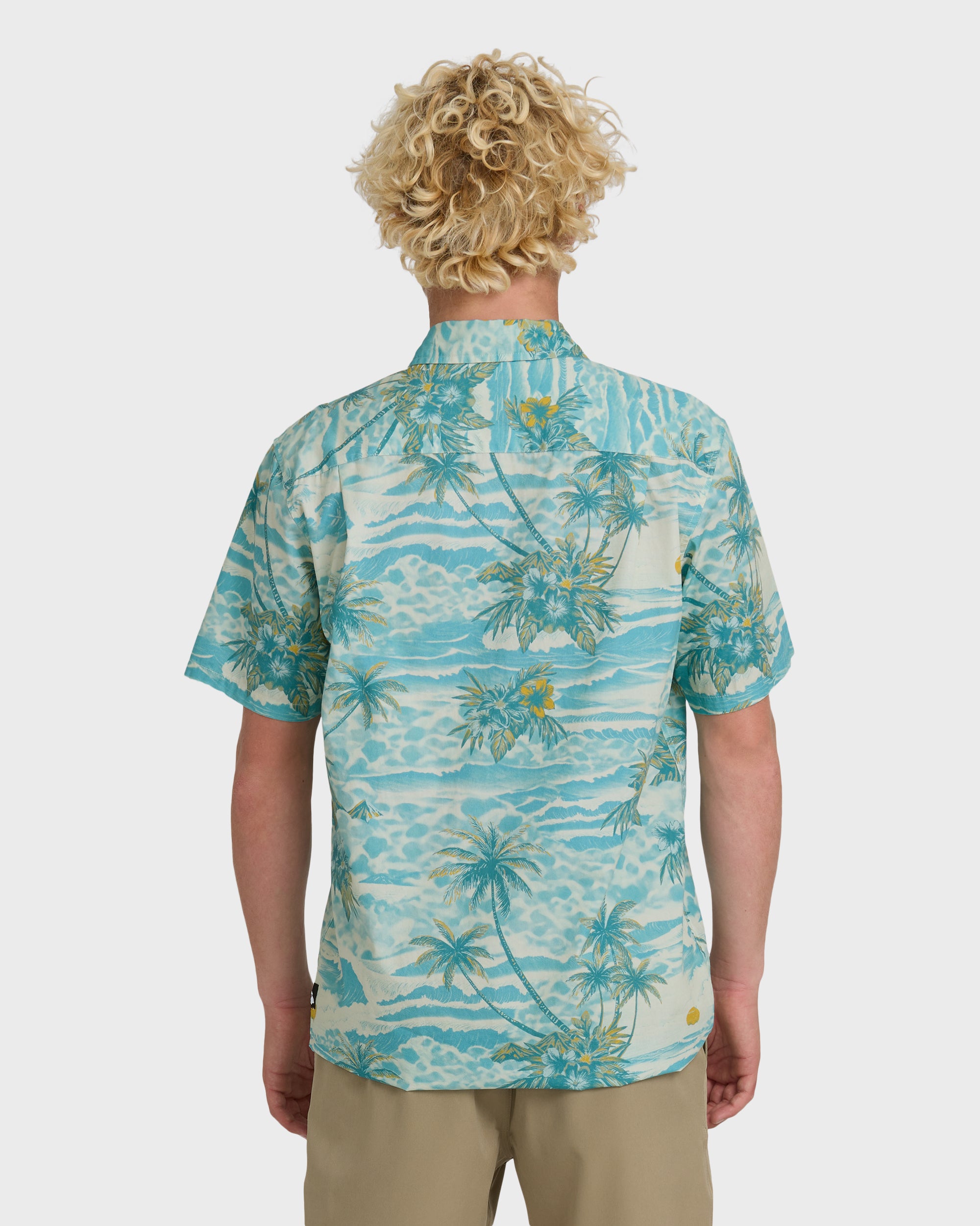 Sundown Stretch Classic Short Sleeve Shirt - Aqua - Image 2