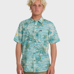 Sundown Stretch Classic Short Sleeve Shirt - Aqua