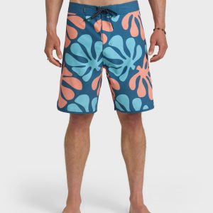SurfSilk Sol Tiles Scallop 19 Boardshorts - Dark Denim