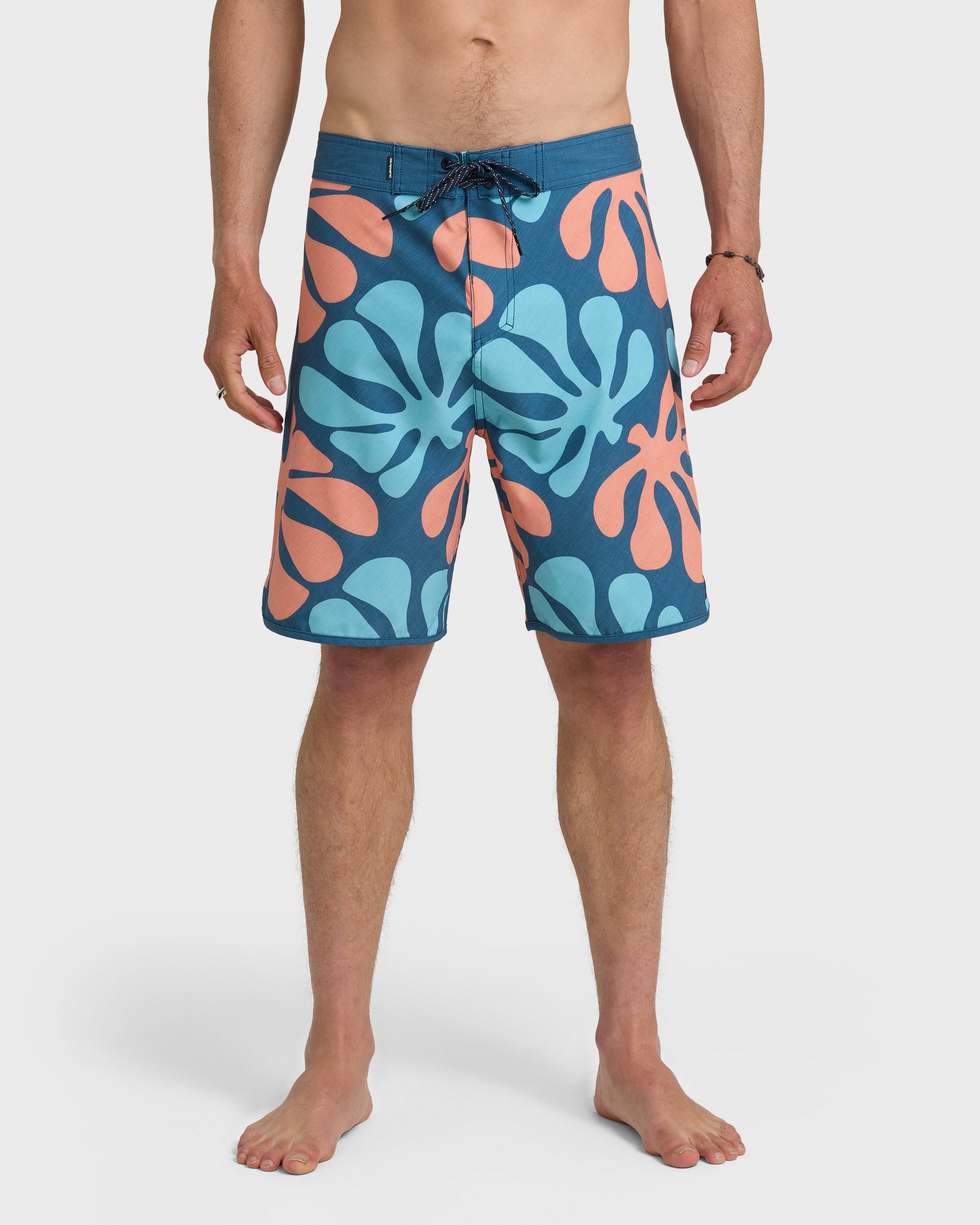 SurfSilk Sol Tiles Scallop 19 Boardshorts - Dark Denim