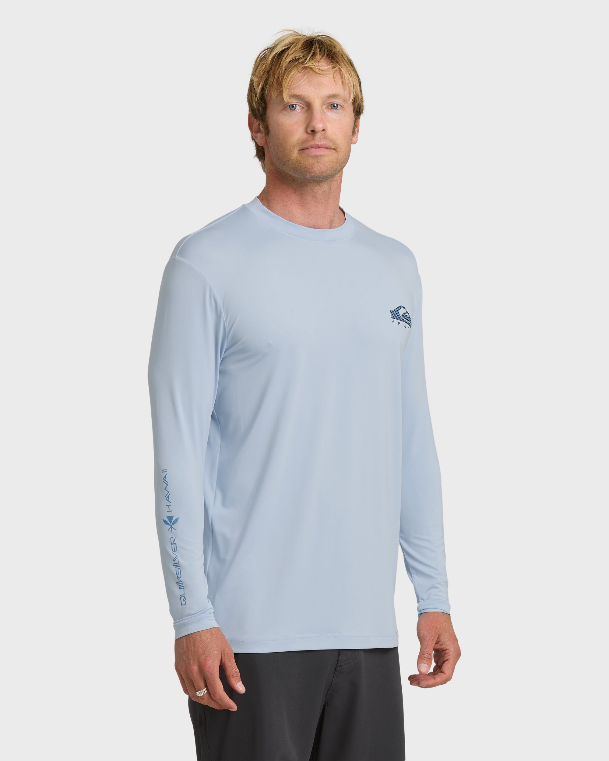 HI Everyday UPF 50 Long Sleeve Surf Shirt - Skyway - Image 4