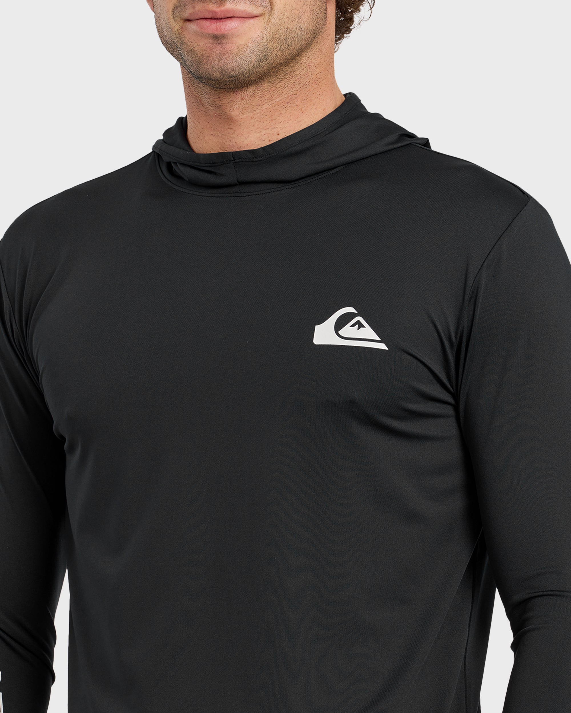 Everyday Hooded UPF 50 Long Sleeve Surf Shirt - Black - Image 5