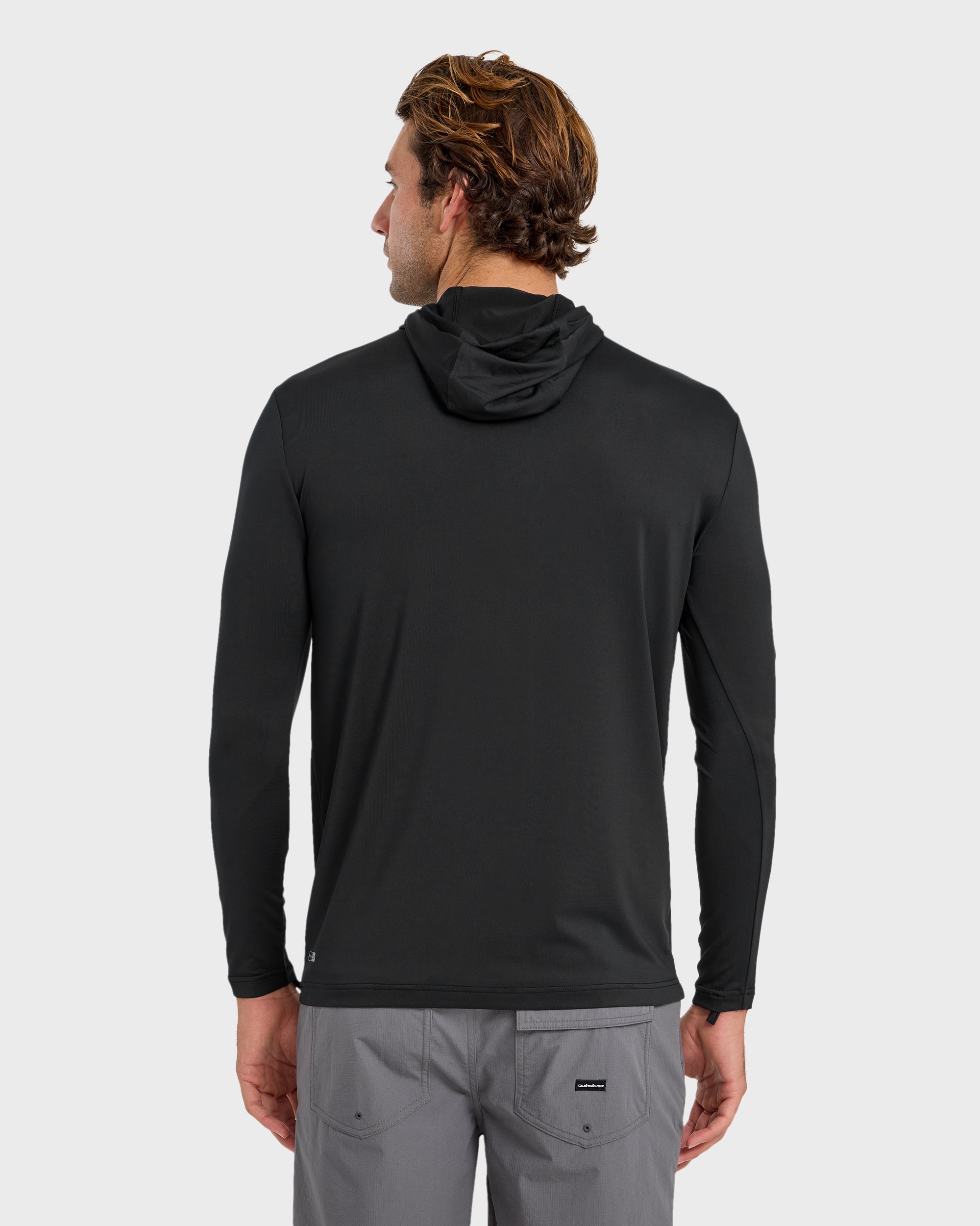 Everyday Hooded UPF 50 Long Sleeve Surf Shirt - Black - Image 2