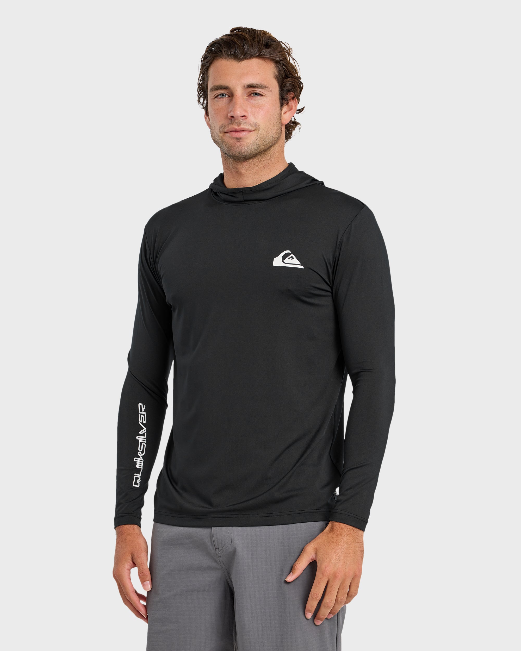 Everyday Hooded UPF 50 Long Sleeve Surf Shirt - Black - Image 4
