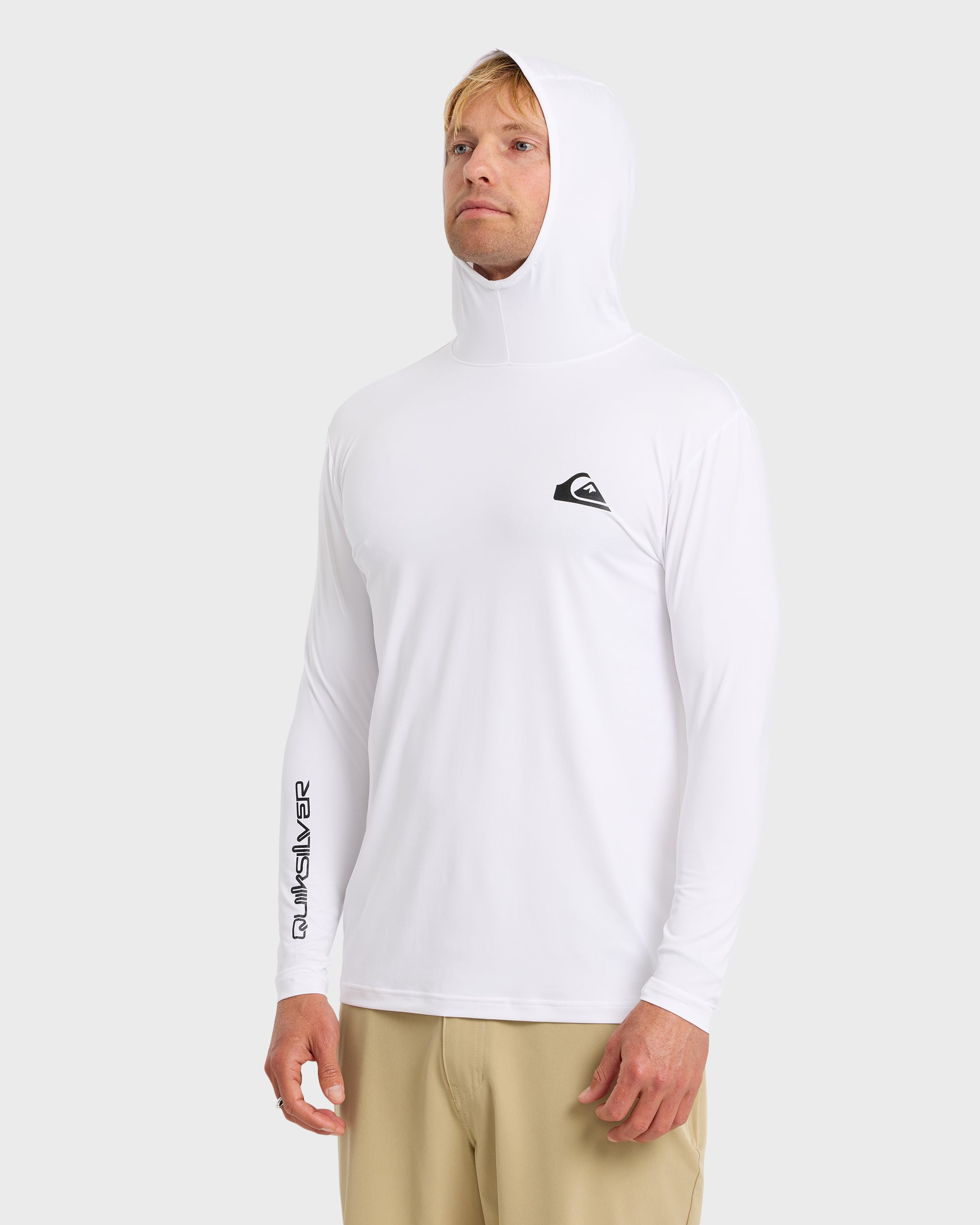 Everyday Hooded UPF 50 Long Sleeve Surf Shirt - White - Image 7