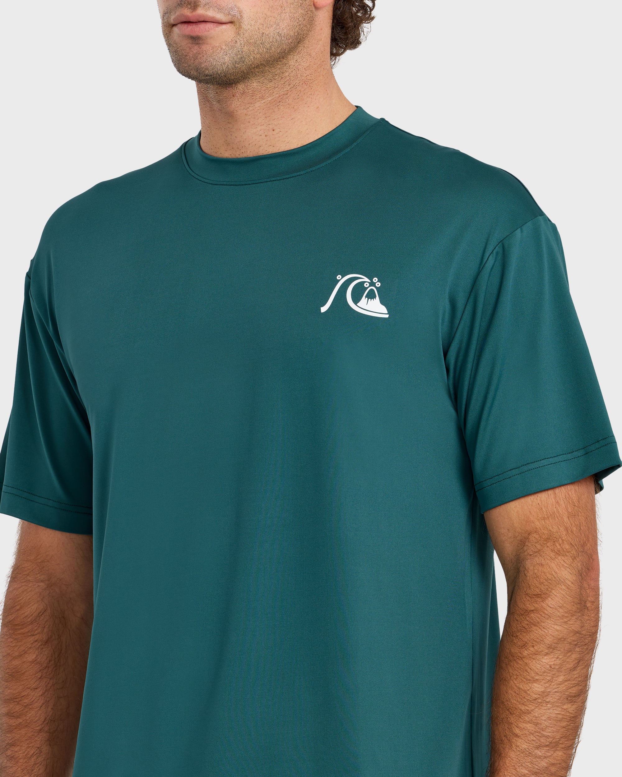 DNA Logo UPF 50 Short Sleeve Surf Shirt - Mediterranea - Image 5