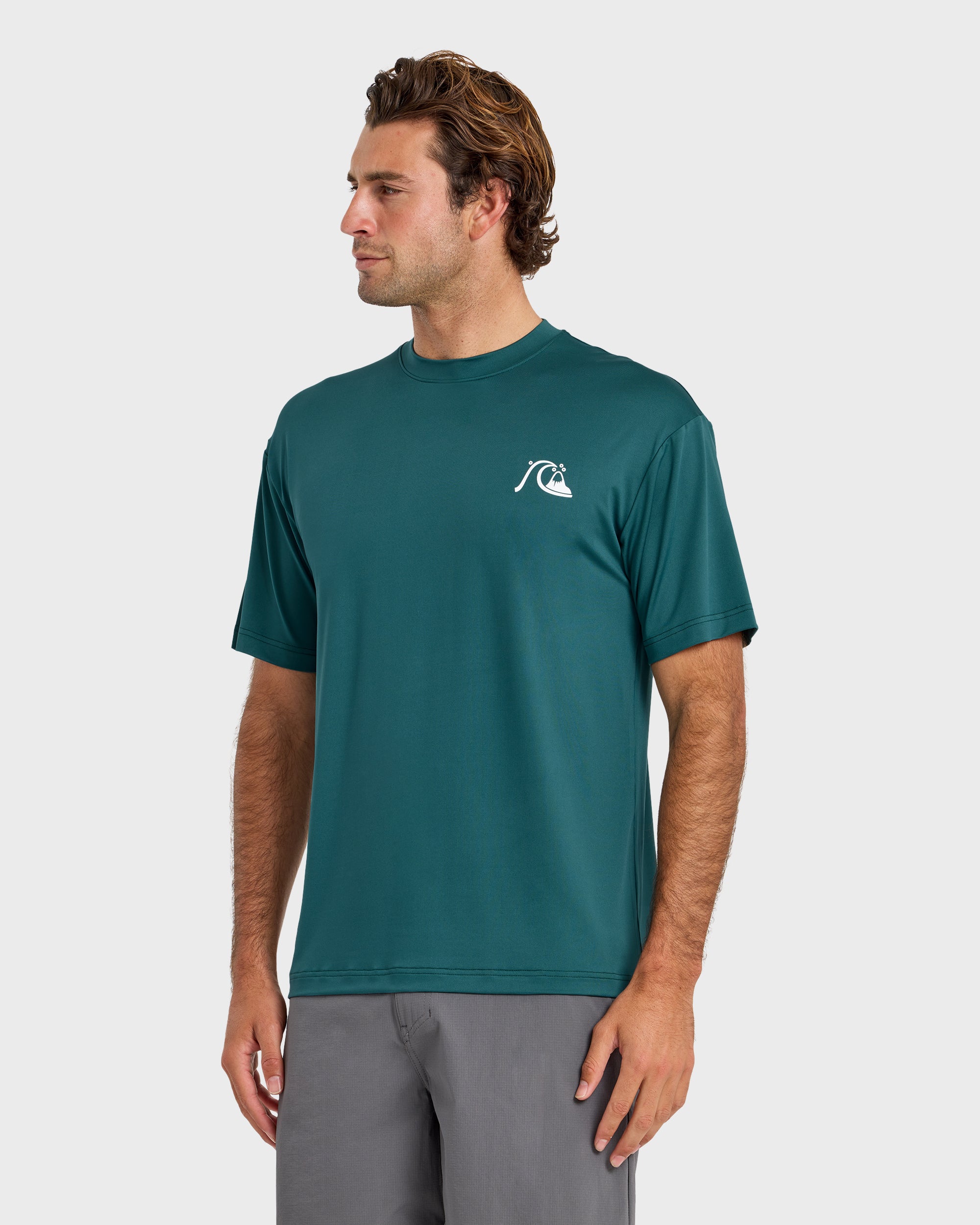DNA Logo UPF 50 Short Sleeve Surf Shirt - Mediterranea - Image 4