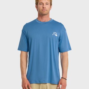DNA Logo UPF 50 Short Sleeve Surf Shirt - Riviera