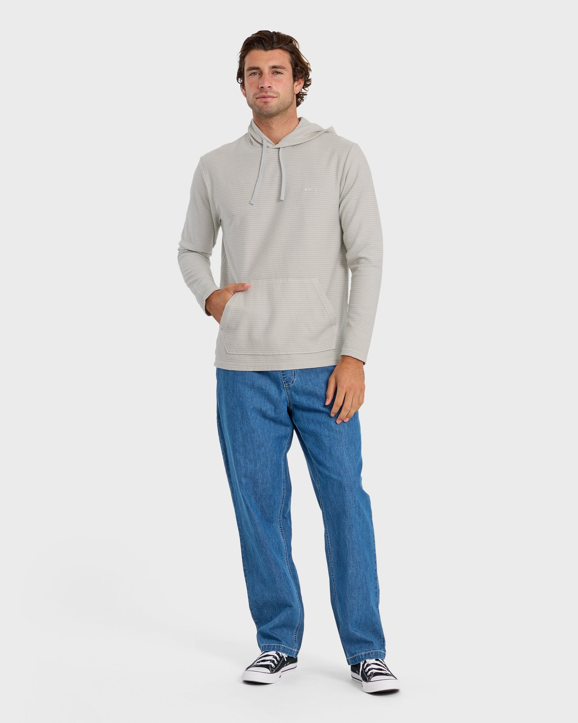 Alamitos Jacquard Stripe Pullover Hoodie - Micro Chip - Image 3