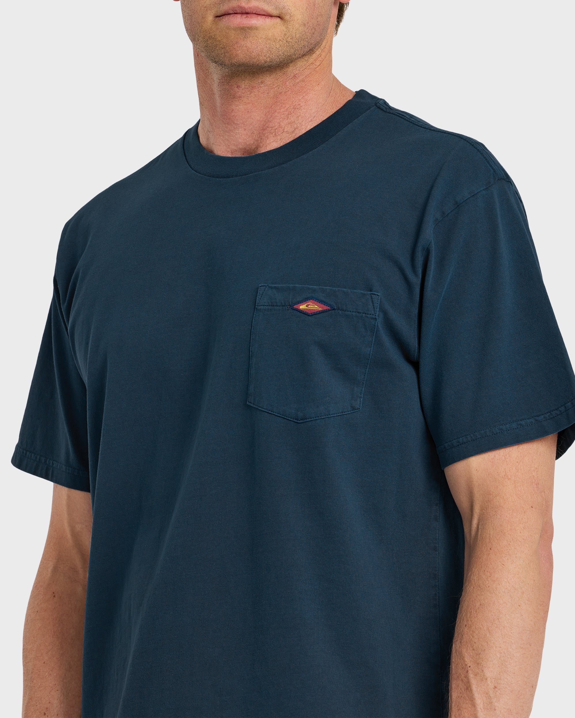 Saltwater Pigment-Dyed Short Sleeve Pocket Tee - Dark Denim - Image 5