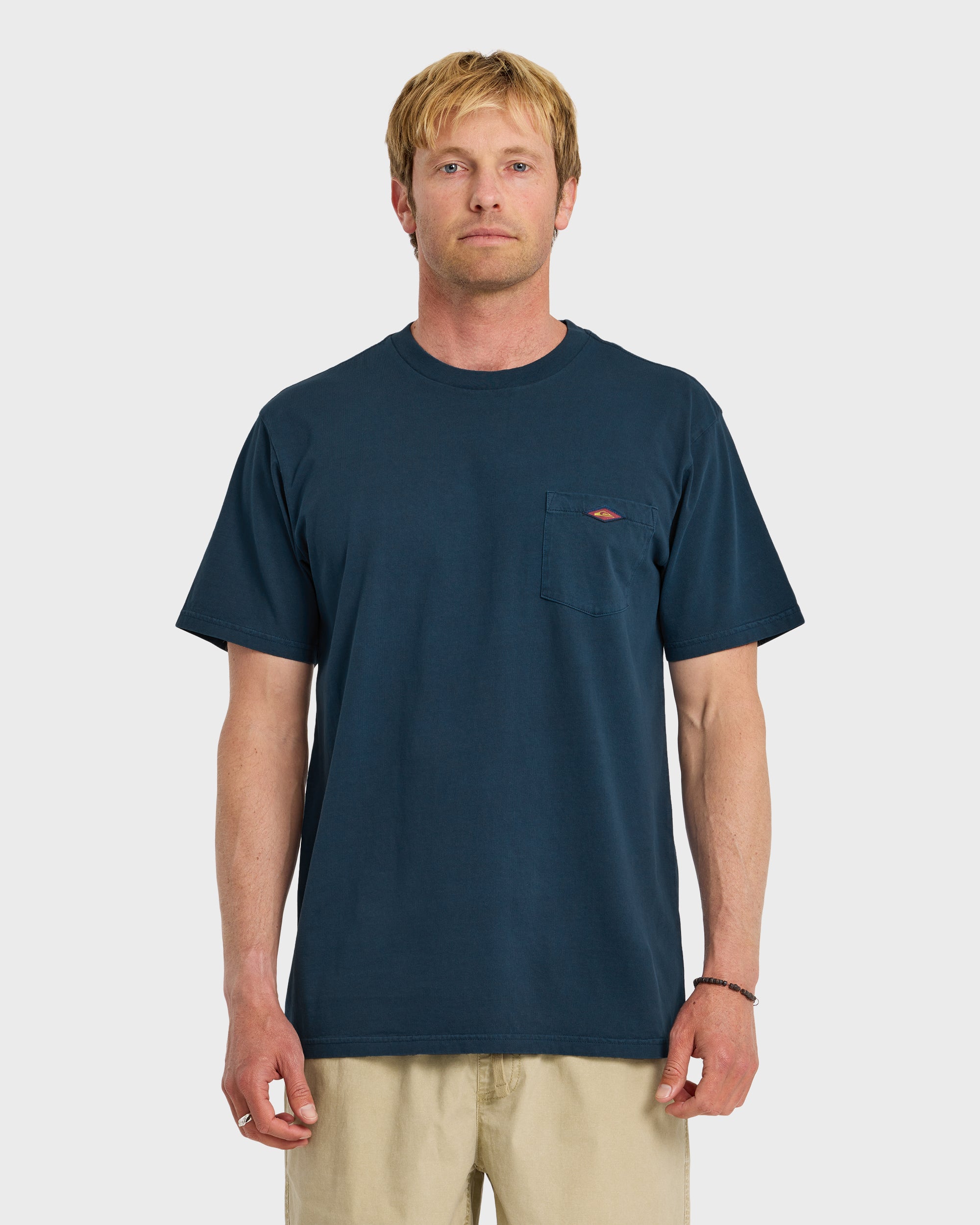 Saltwater Pigment-Dyed Short Sleeve Pocket Tee - Dark Denim