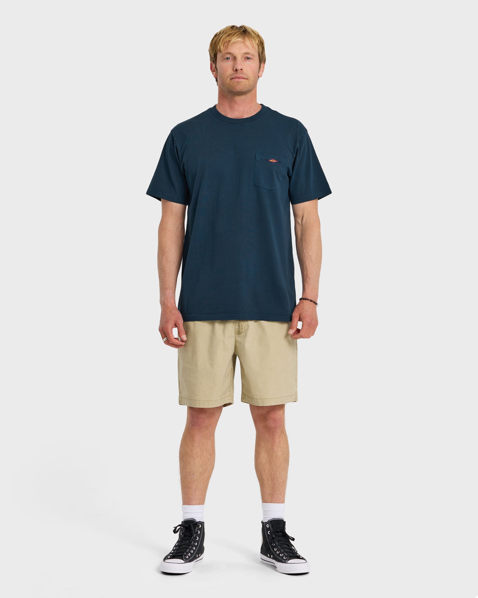 Saltwater Pigment-Dyed Short Sleeve Pocket Tee - Dark Denim - Image 3