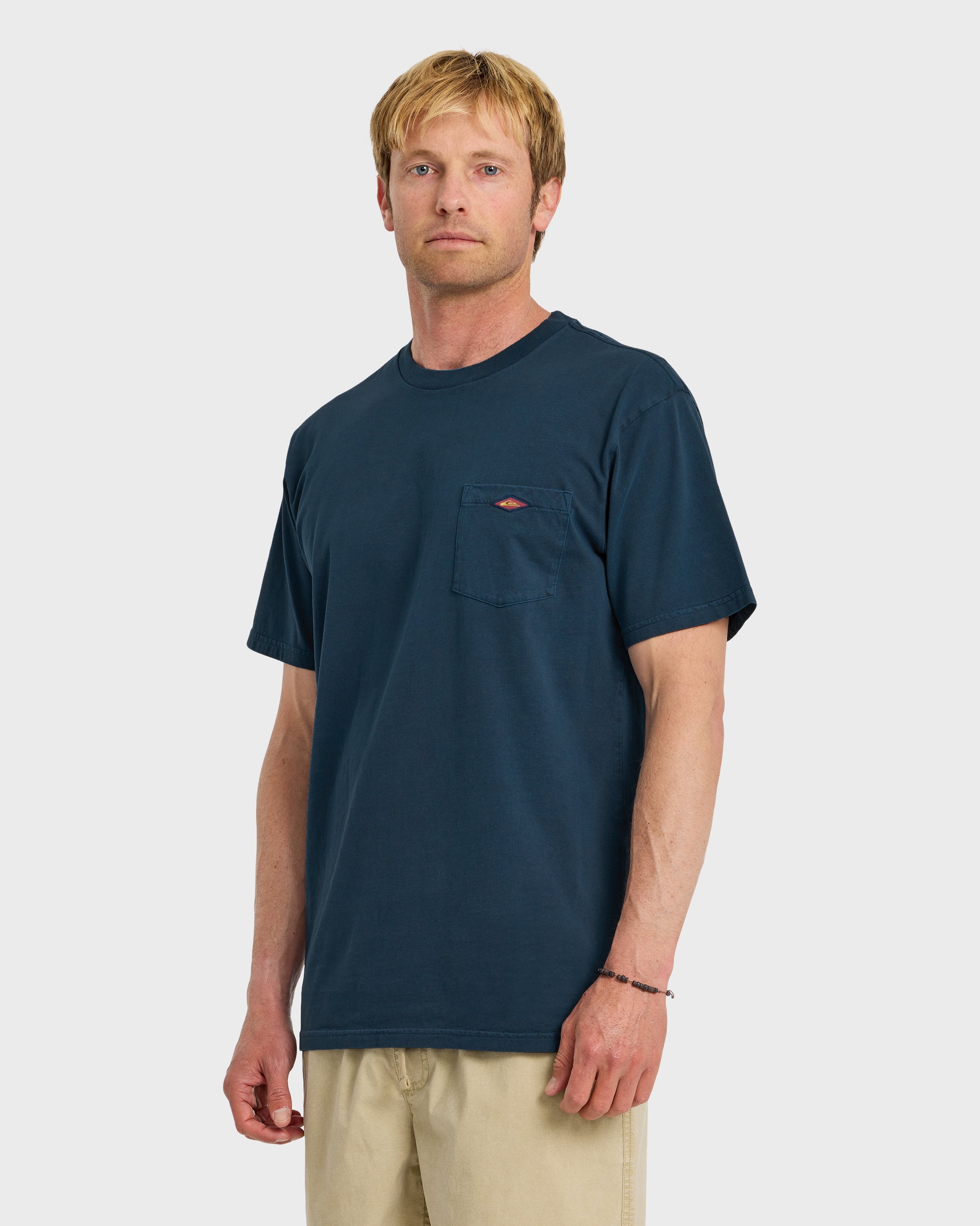 Saltwater Pigment-Dyed Short Sleeve Pocket Tee - Dark Denim - Image 4