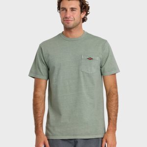 Saltwater Pigment-Dyed Short Sleeve Pocket Tee - Lily Pad