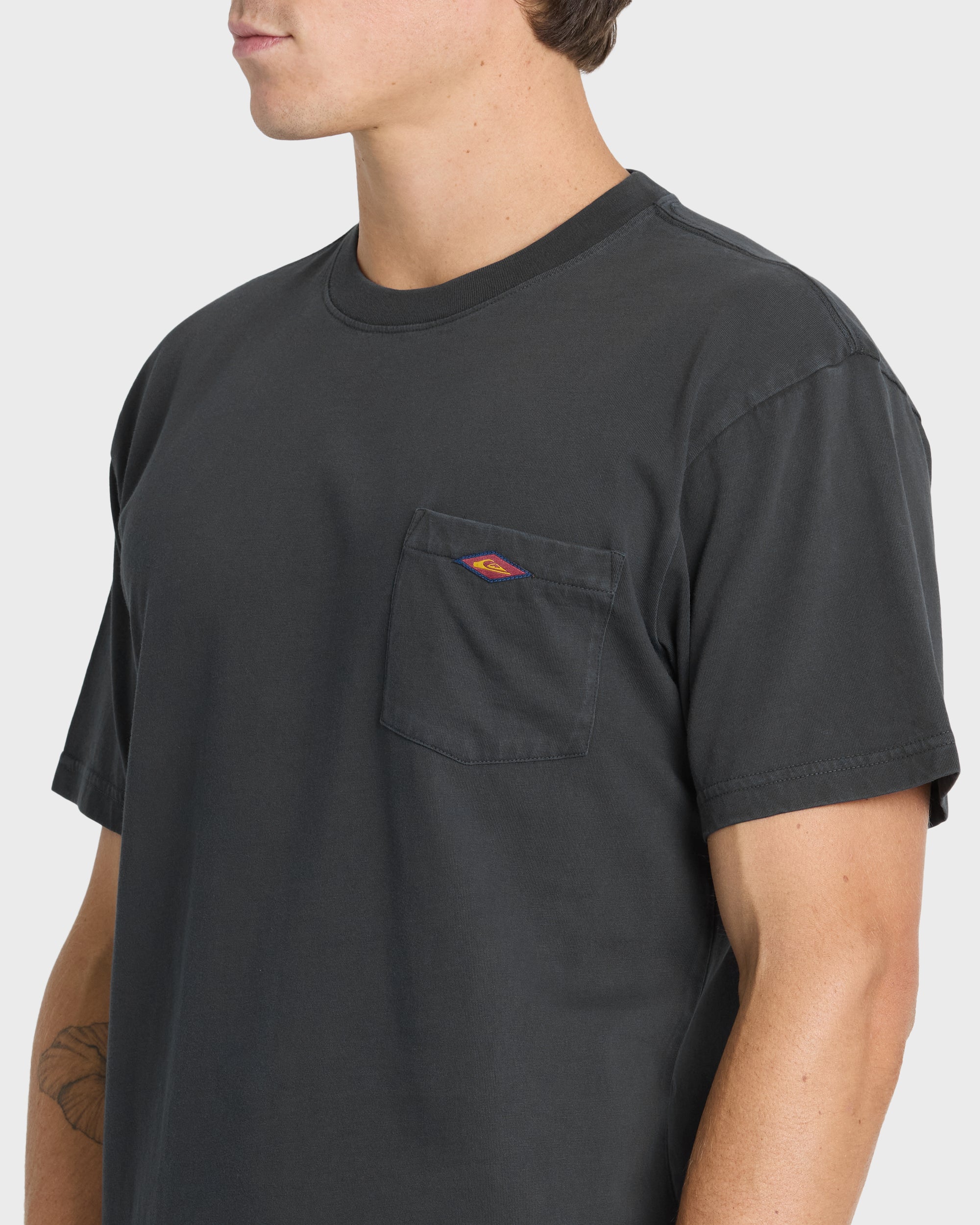 Saltwater Pigment-Dyed Short Sleeve Pocket Tee - Phantom - Image 5