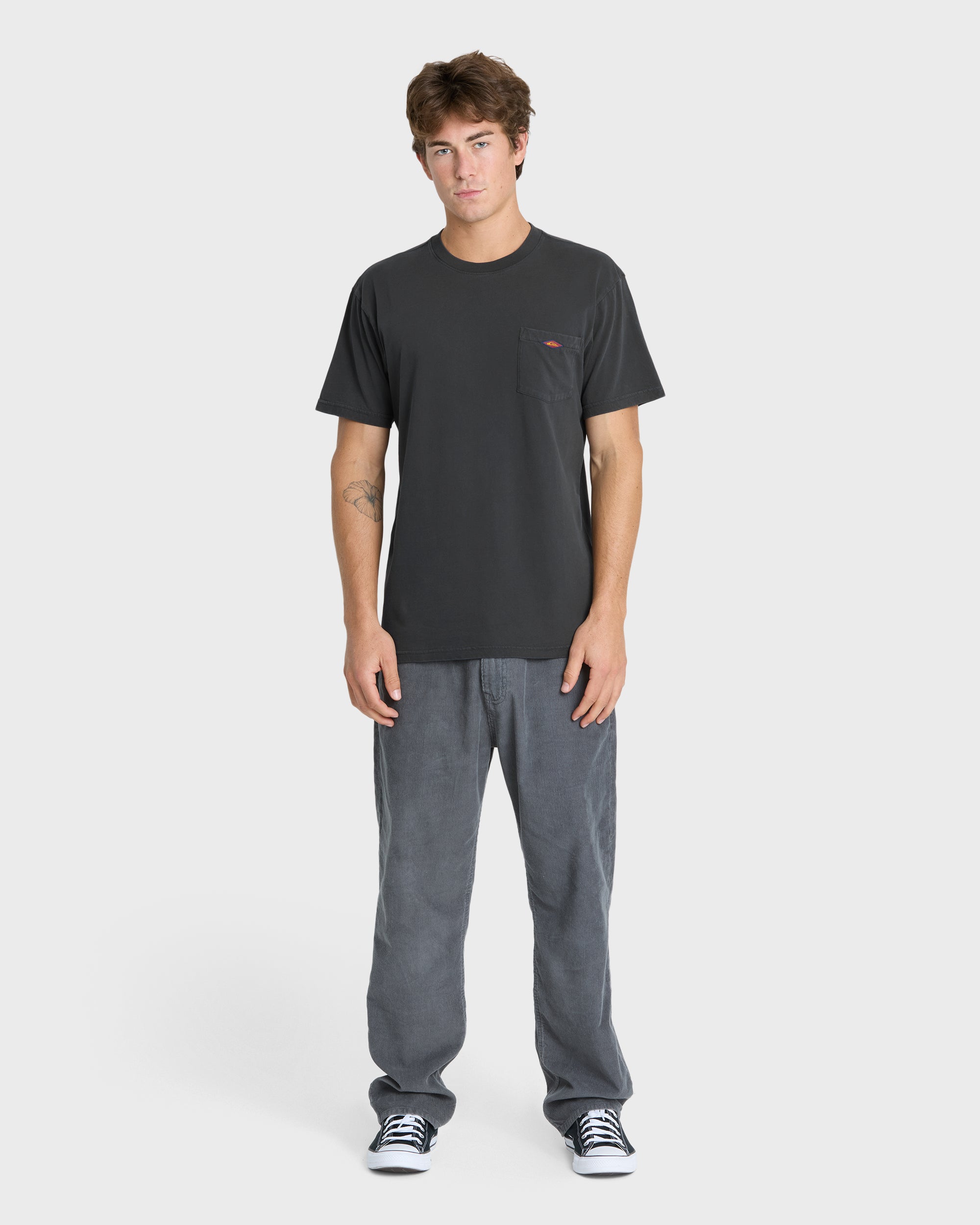 Saltwater Pigment-Dyed Short Sleeve Pocket Tee - Phantom - Image 3