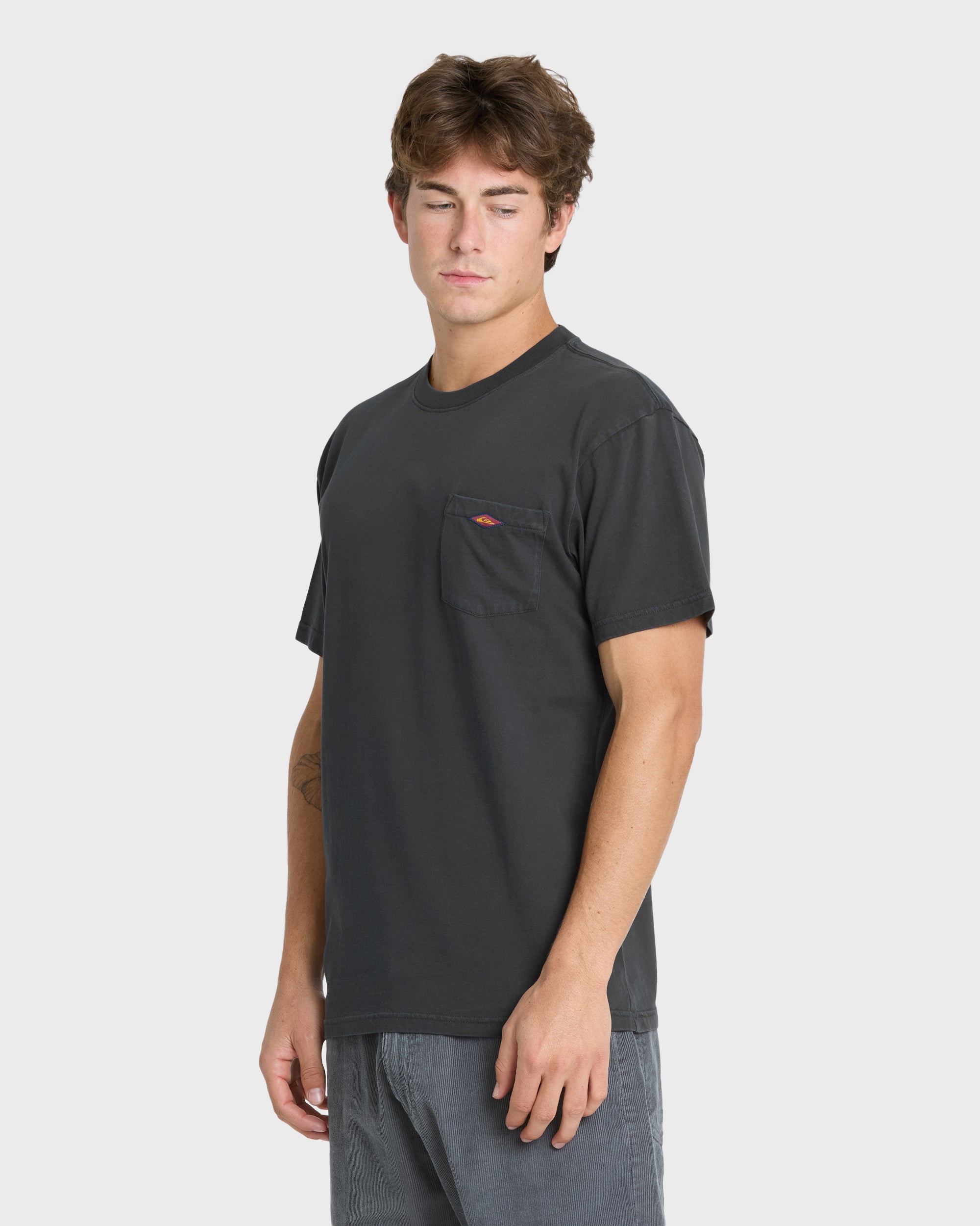 Saltwater Pigment-Dyed Short Sleeve Pocket Tee - Phantom - Image 4