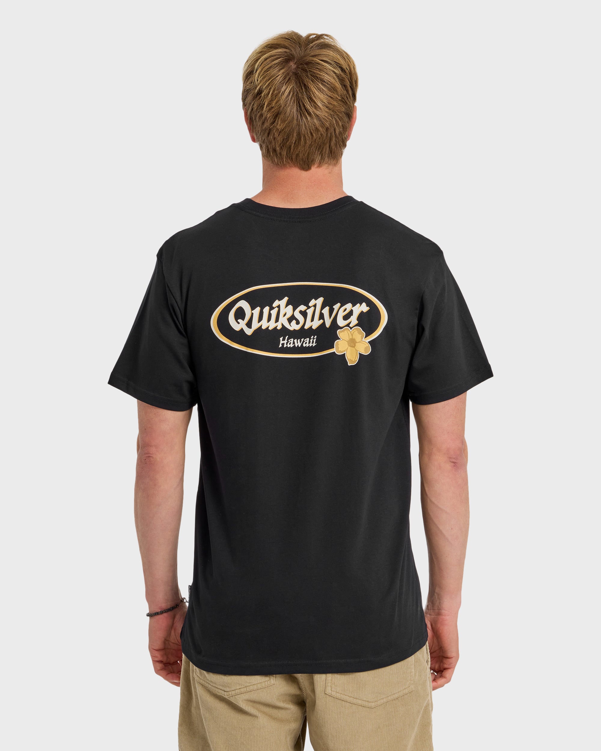 HI Floral Script Short Sleeve T-Shirt - Black - Image 2