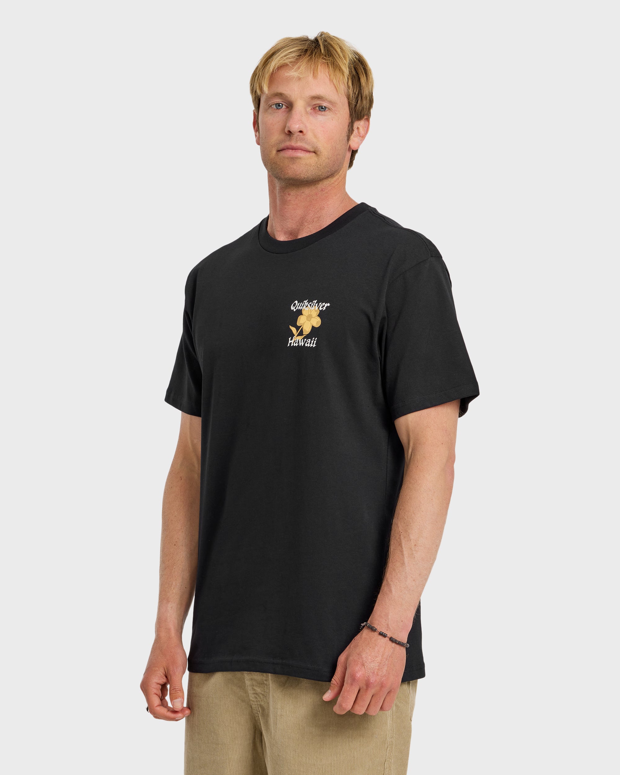 HI Floral Script Short Sleeve T-Shirt - Black - Image 4