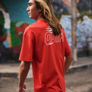 Stacked Mercury Oversized Heavyweight Short Sleeve T-Shirt - Salsa