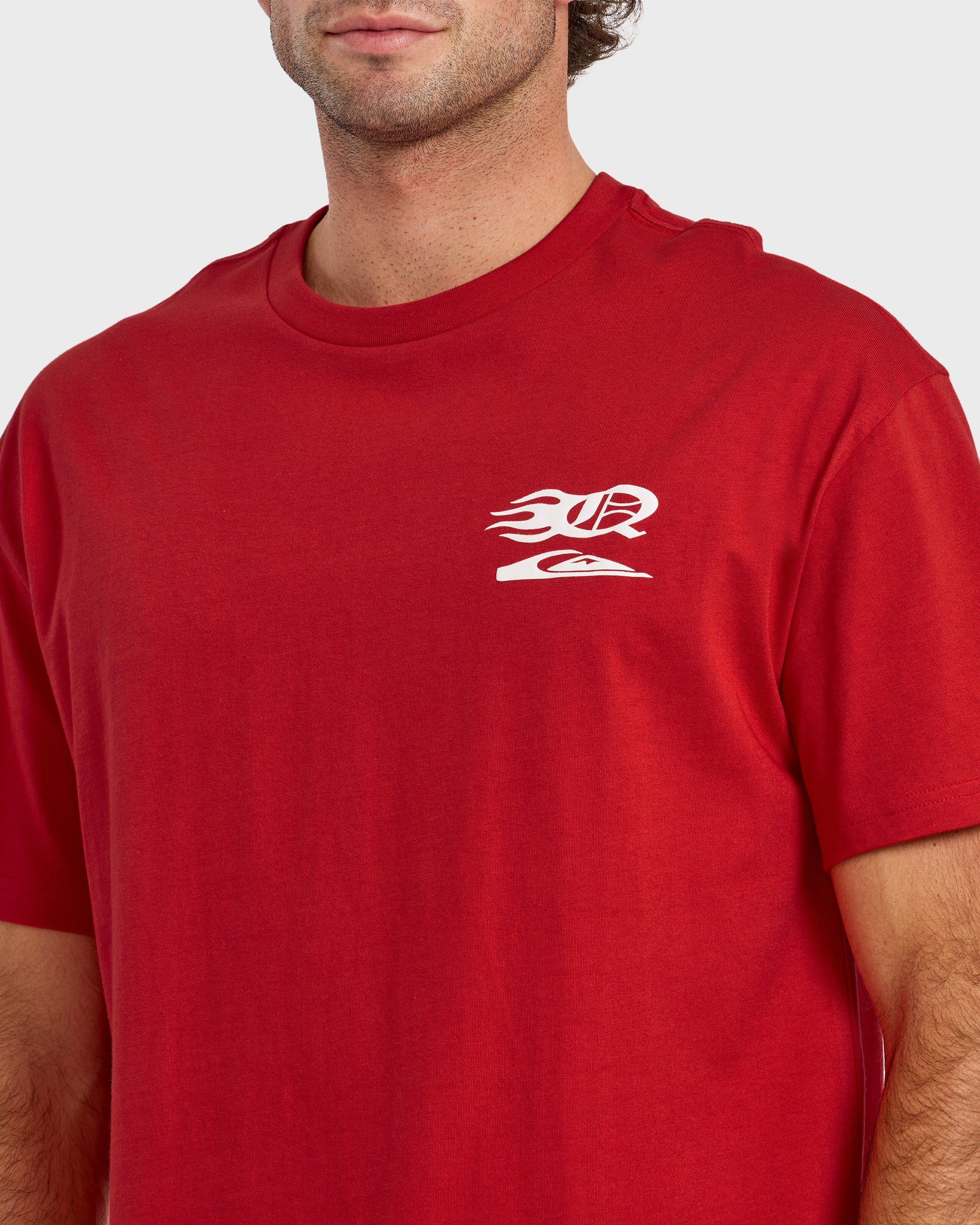 Stacked Mercury Oversized Heavyweight Short Sleeve T-Shirt - Salsa - Image 7