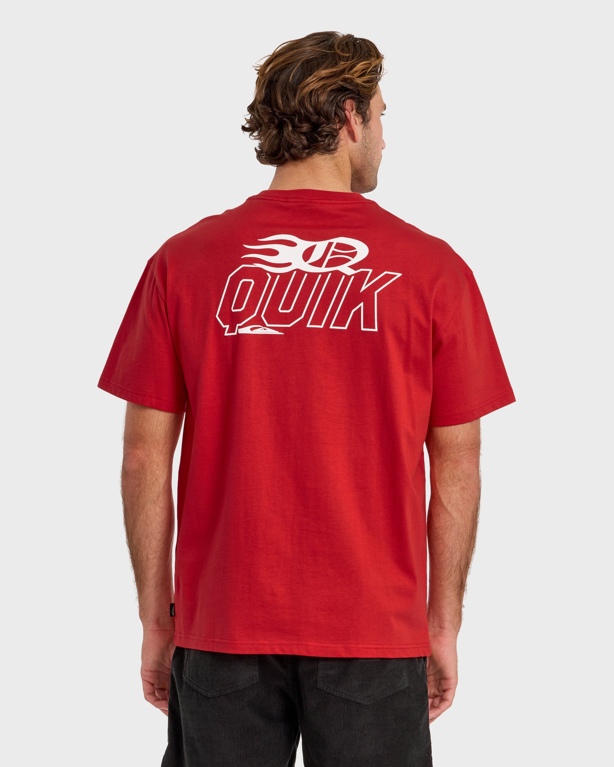 Stacked Mercury Oversized Heavyweight Short Sleeve T-Shirt - Salsa - Image 4