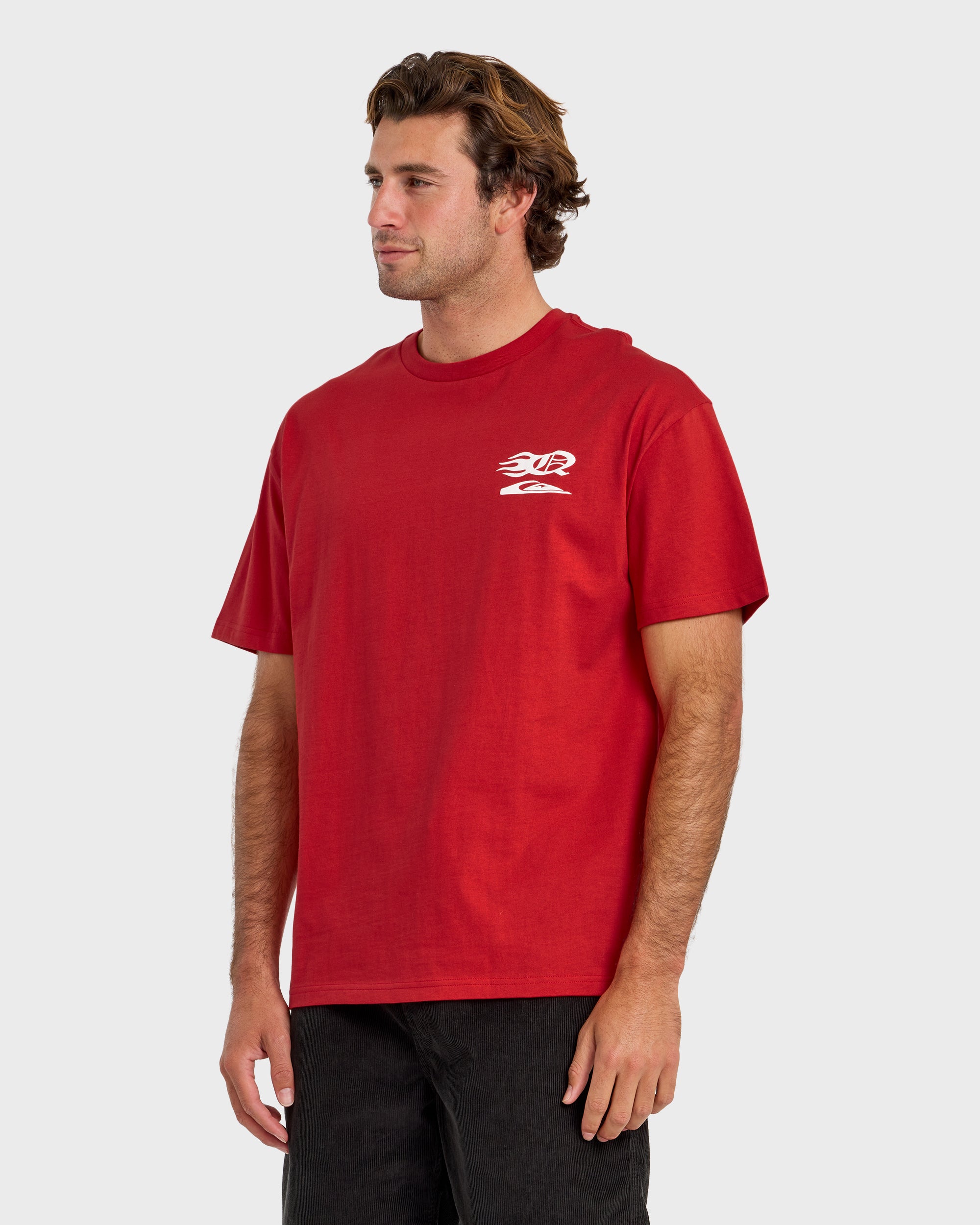 Stacked Mercury Oversized Heavyweight Short Sleeve T-Shirt - Salsa - Image 6