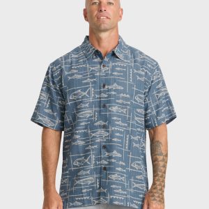 Waterman Topanga Short Sleeve Shirt - Dark Denim