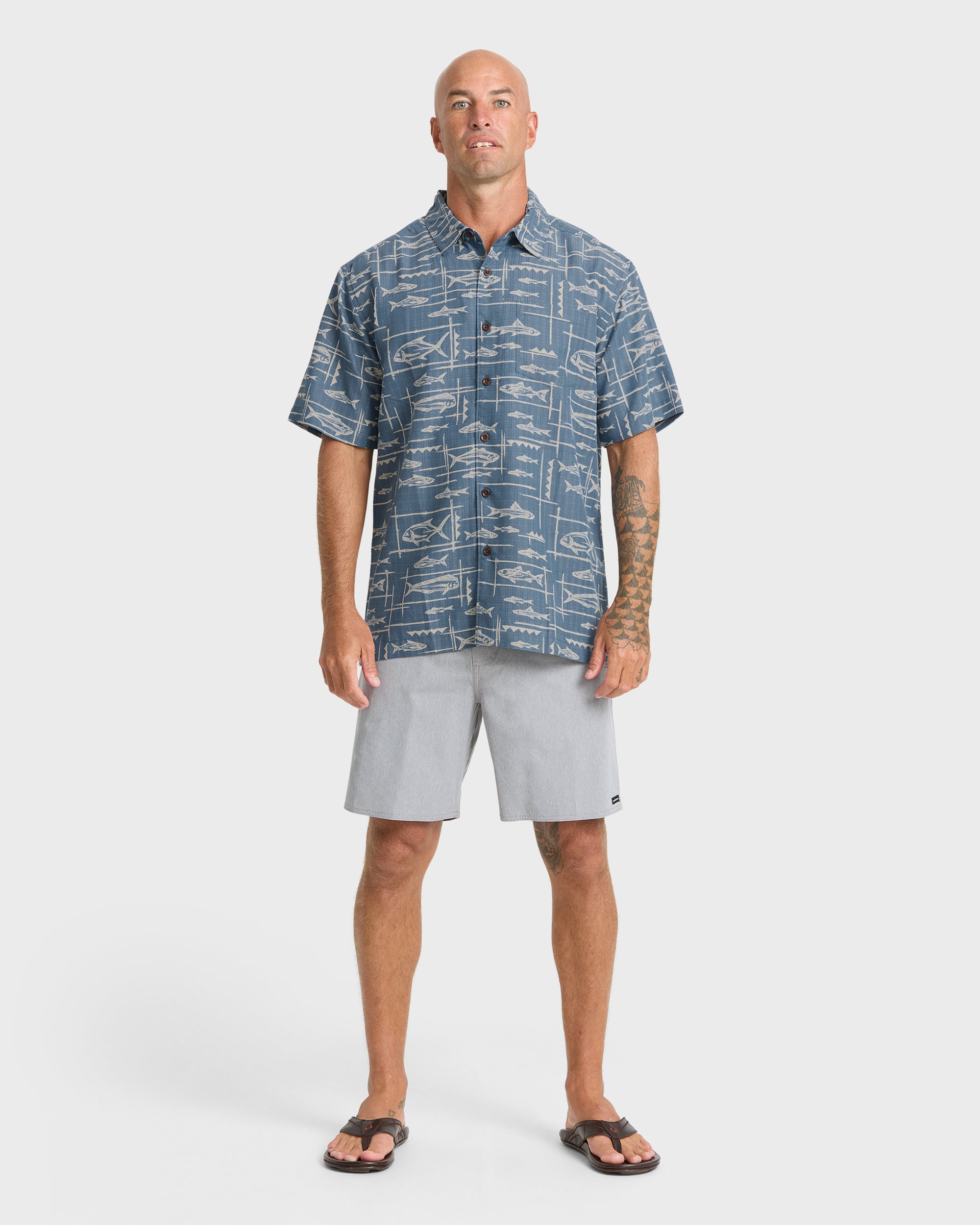 Waterman Topanga Short Sleeve Shirt - Dark Denim - Image 3