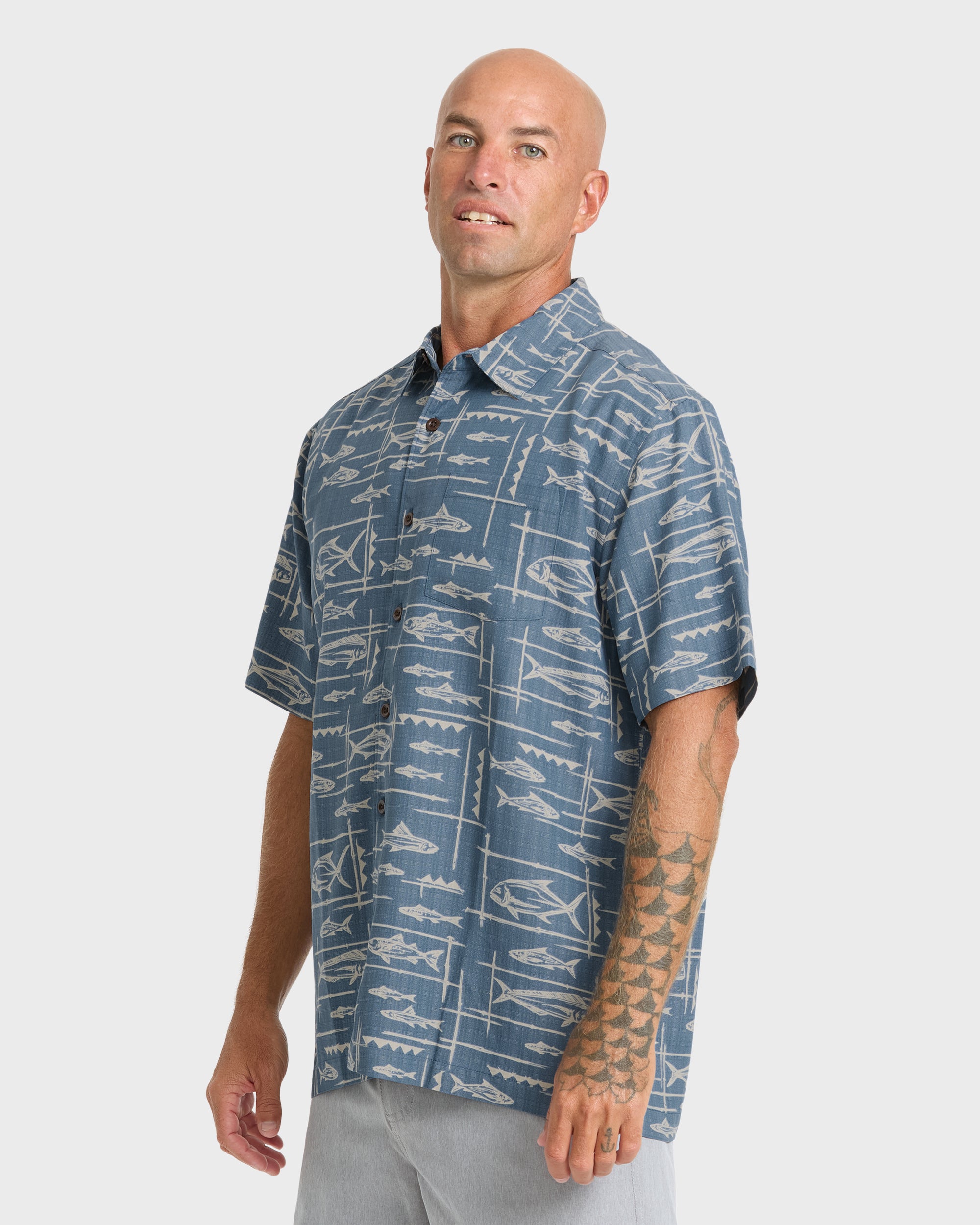 Waterman Topanga Short Sleeve Shirt - Dark Denim - Image 4