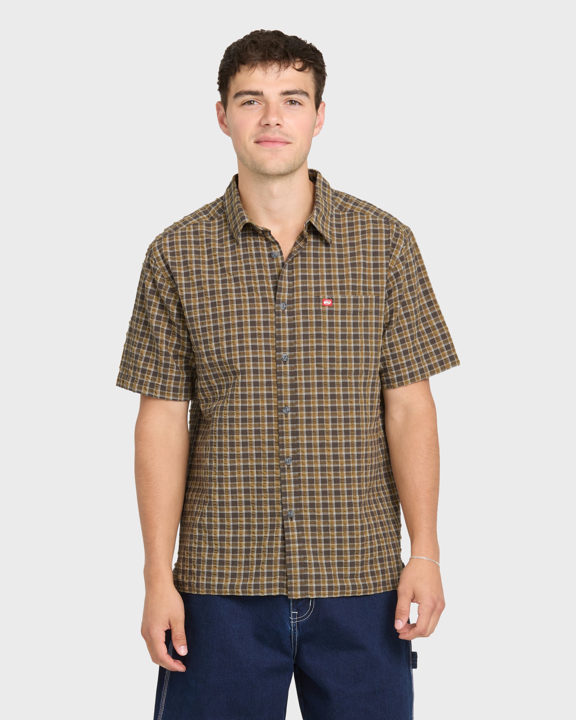 Young Guns Button-Up Short Sleeve Shirt - Major Brown - Image 3
