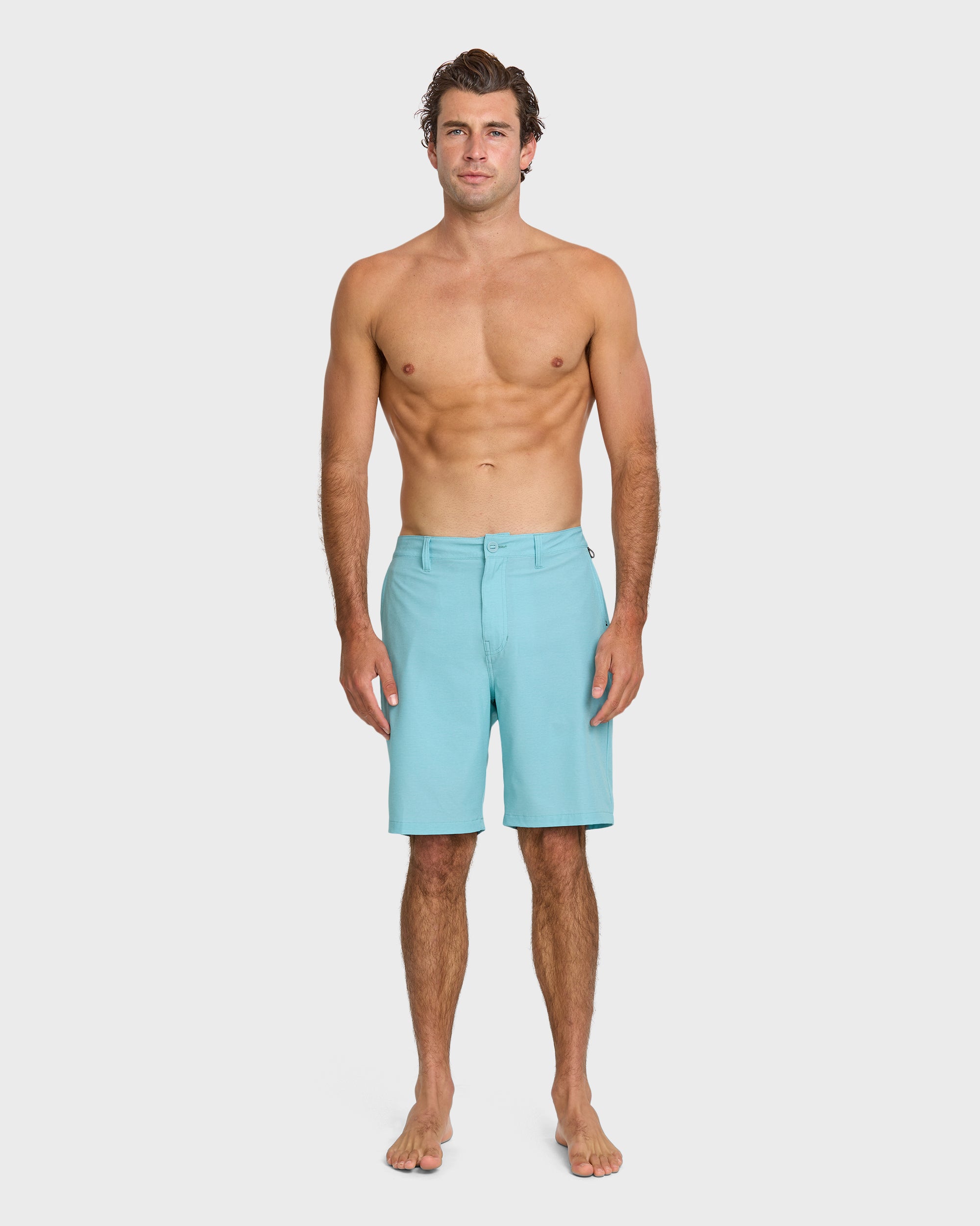 Union Heather 20 Amphibian Hybrid Shorts - Aqua Blue - Image 3