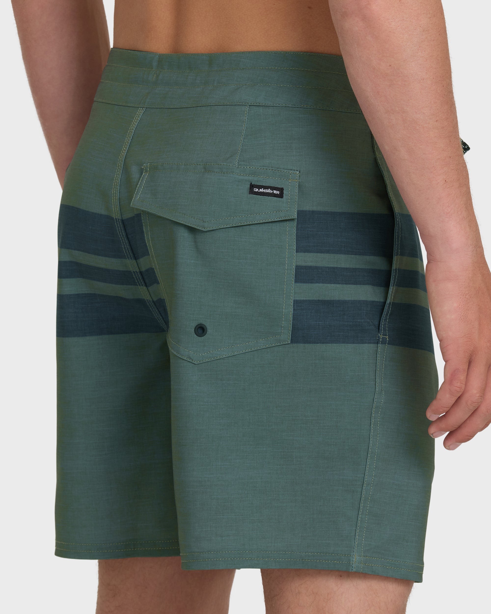 Surfsilk Street Trunk Stripe 18 Boardshorts - Grape Leaf - Image 5