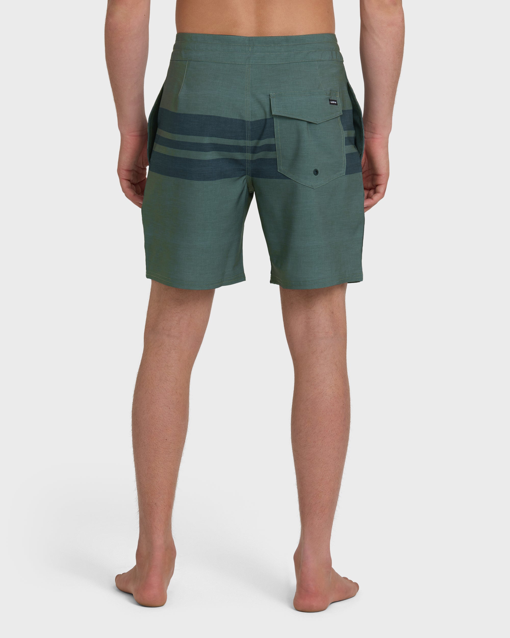 Surfsilk Street Trunk Stripe 18 Boardshorts - Grape Leaf - Image 2