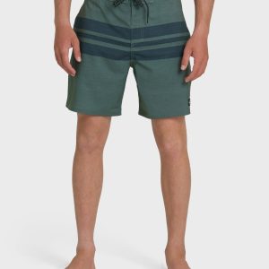 Surfsilk Street Trunk Stripe 18 Boardshorts - Grape Leaf
