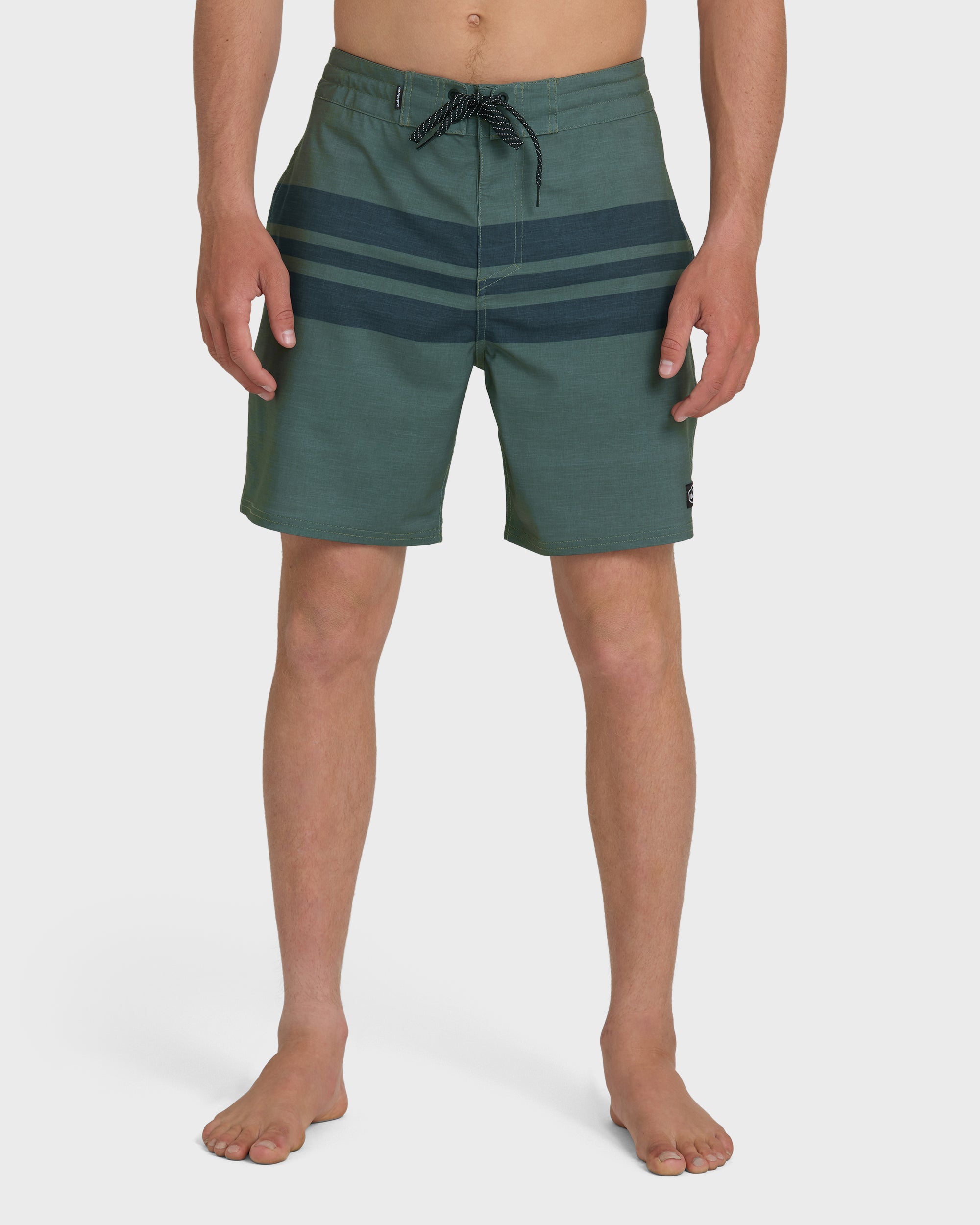 Surfsilk Street Trunk Stripe 18 Boardshorts - Grape Leaf