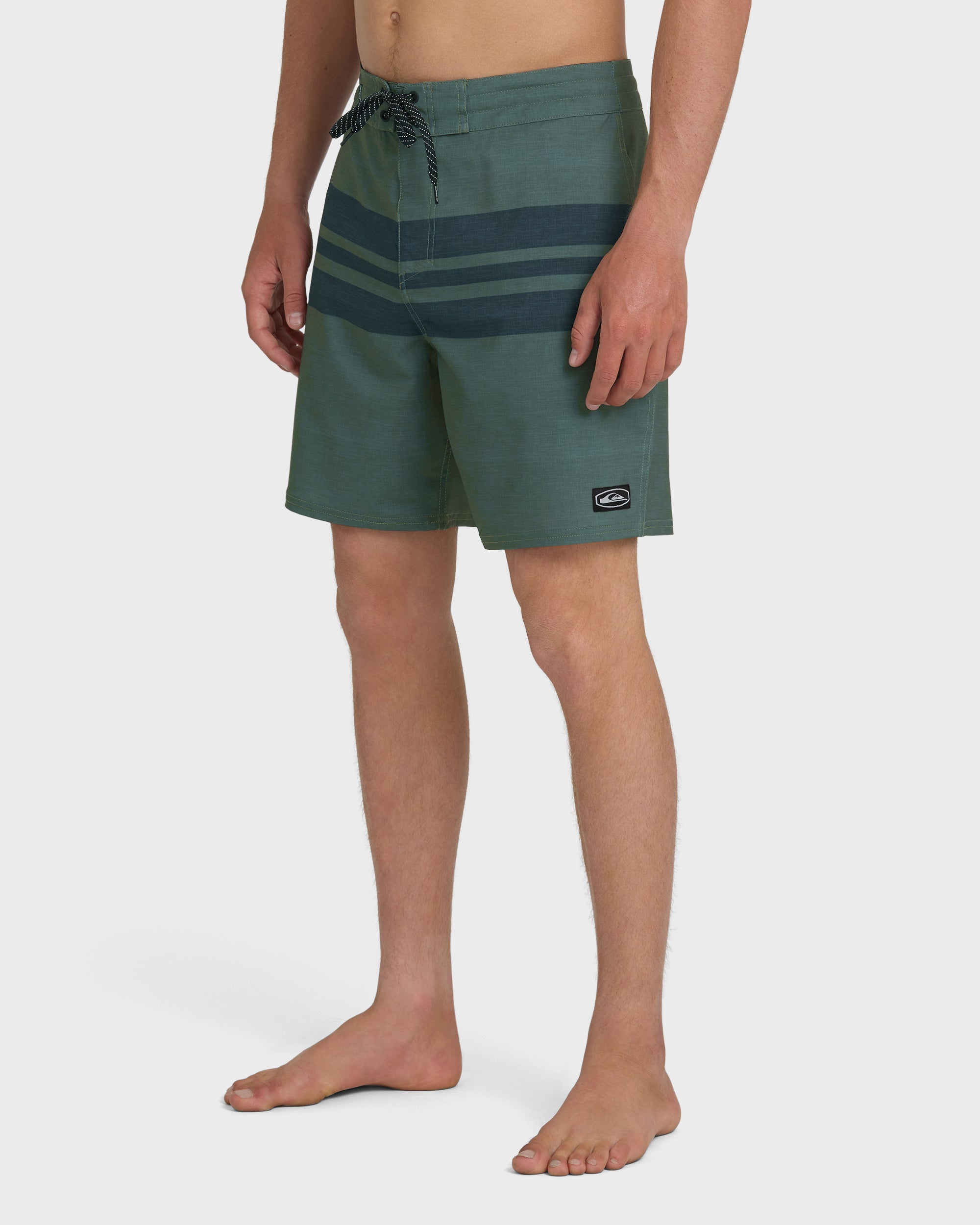 Surfsilk Street Trunk Stripe 18 Boardshorts - Grape Leaf - Image 4