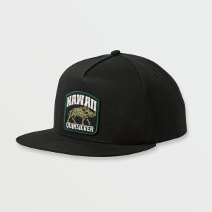Hawaii Boar Snapback Hat - Black