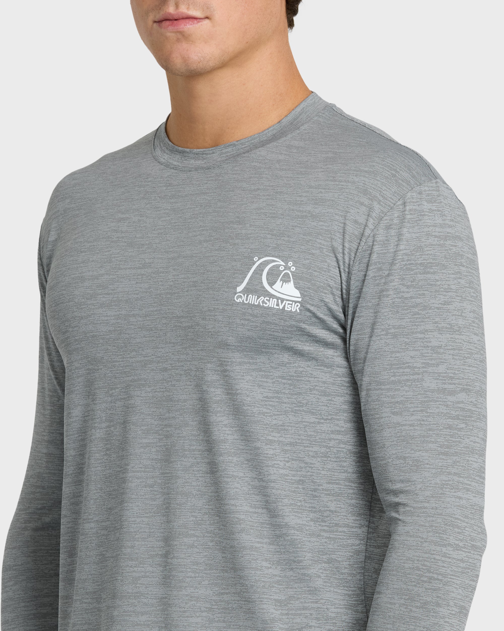 DNA Logo Surf Long Sleeve Surf Tee - Smoked Gray Heather - Image 5