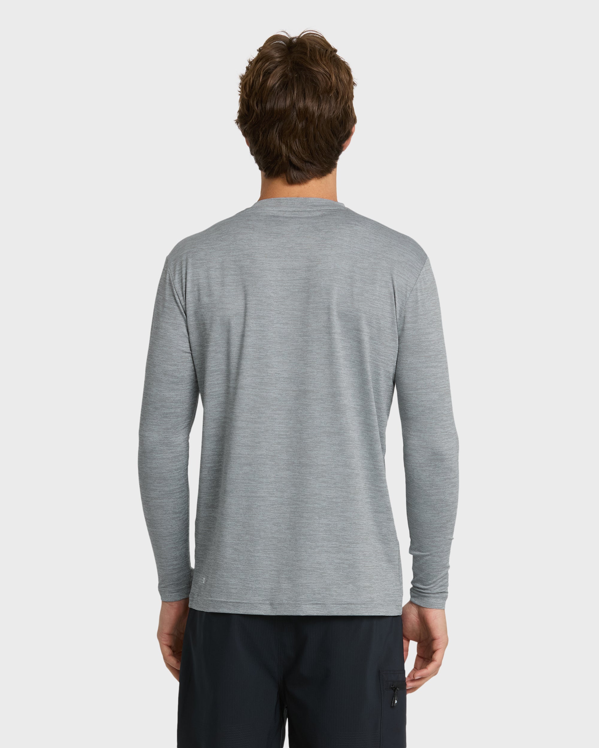 DNA Logo Surf Long Sleeve Surf Tee - Smoked Gray Heather - Image 2