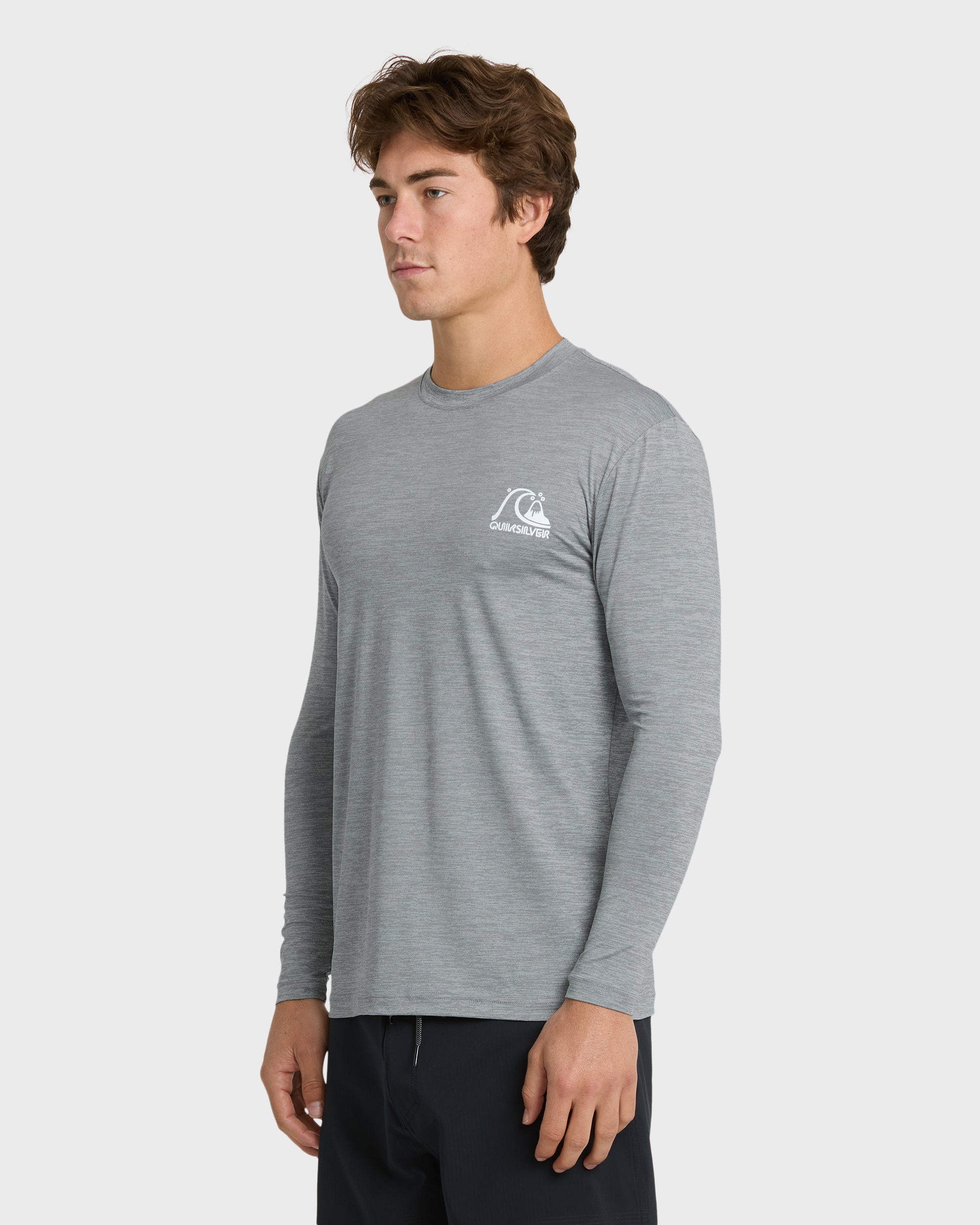 DNA Logo Surf Long Sleeve Surf Tee - Smoked Gray Heather - Image 4