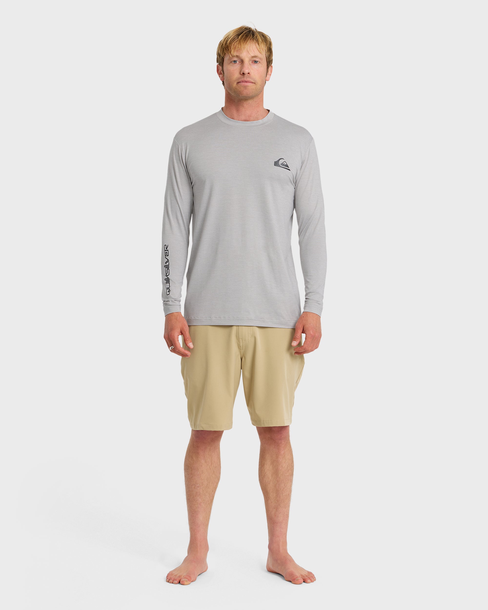 Everyday Long Sleeve Surf Tee - Light Grey Hth - Image 3
