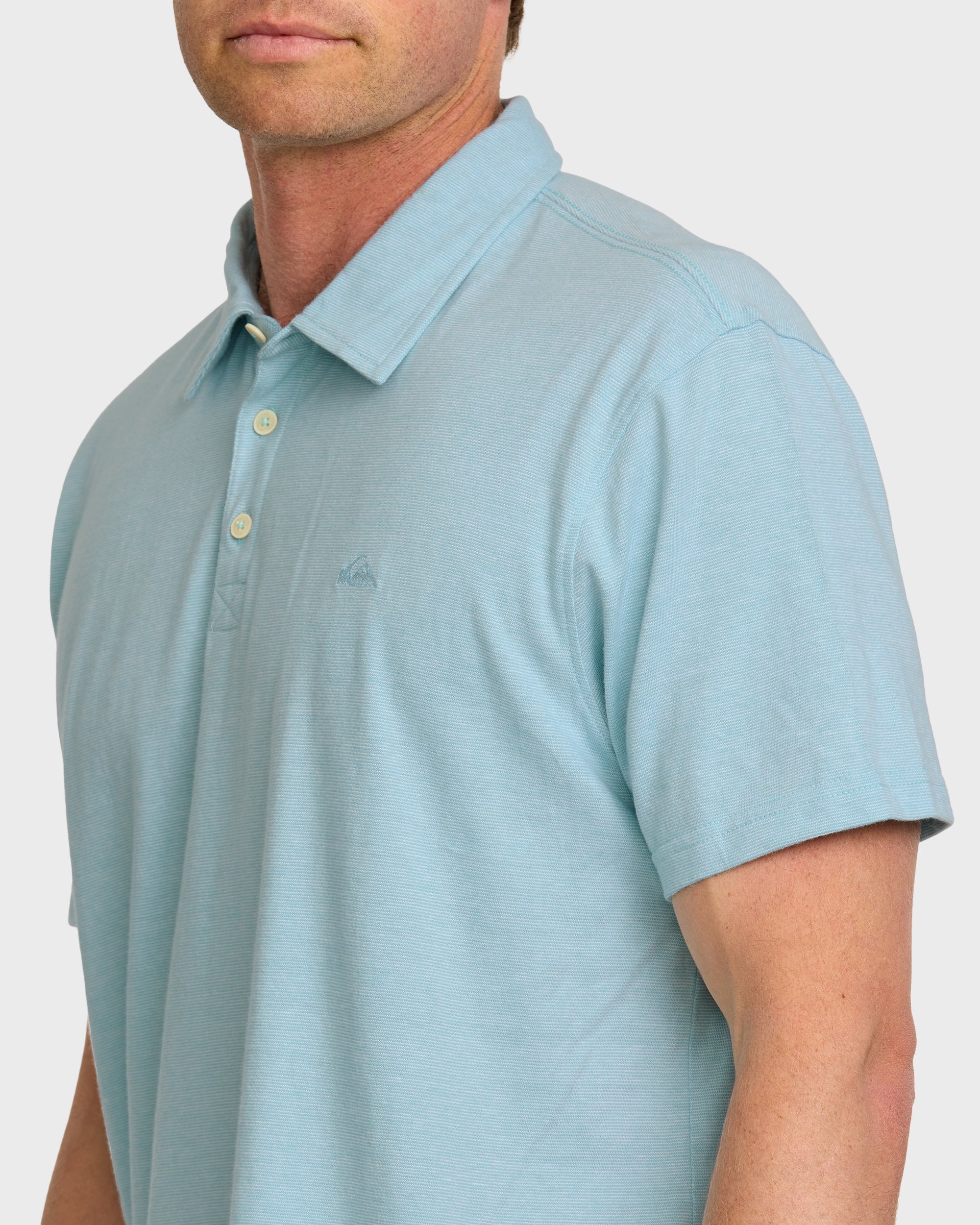 Sunset Cruise Polo Shirt - Aqua Blue - Image 5