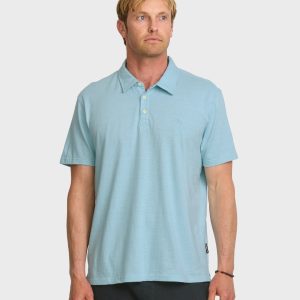 Sunset Cruise Polo Shirt - Aqua Blue