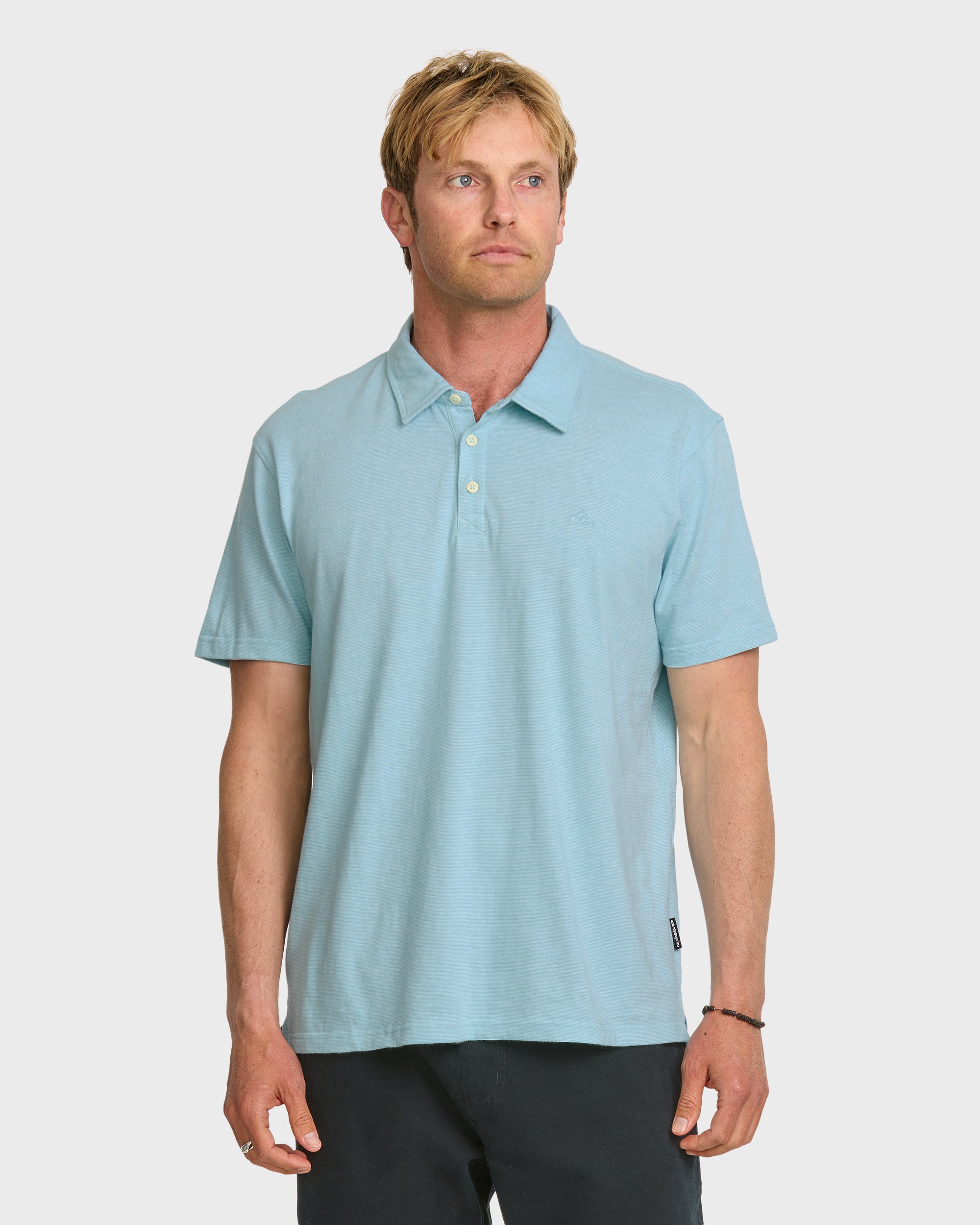 Sunset Cruise Polo Shirt - Aqua Blue
