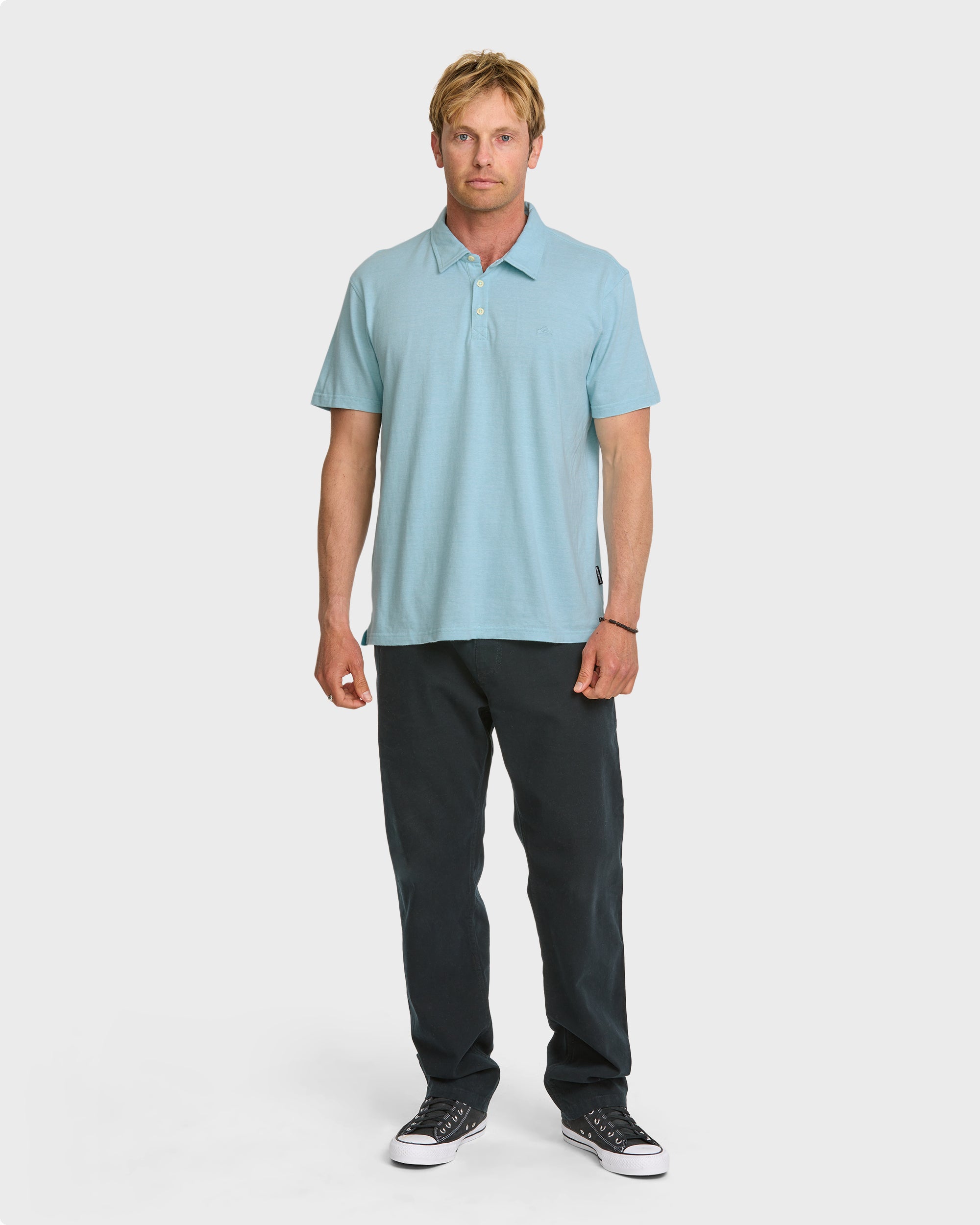 Sunset Cruise Polo Shirt - Aqua Blue - Image 3