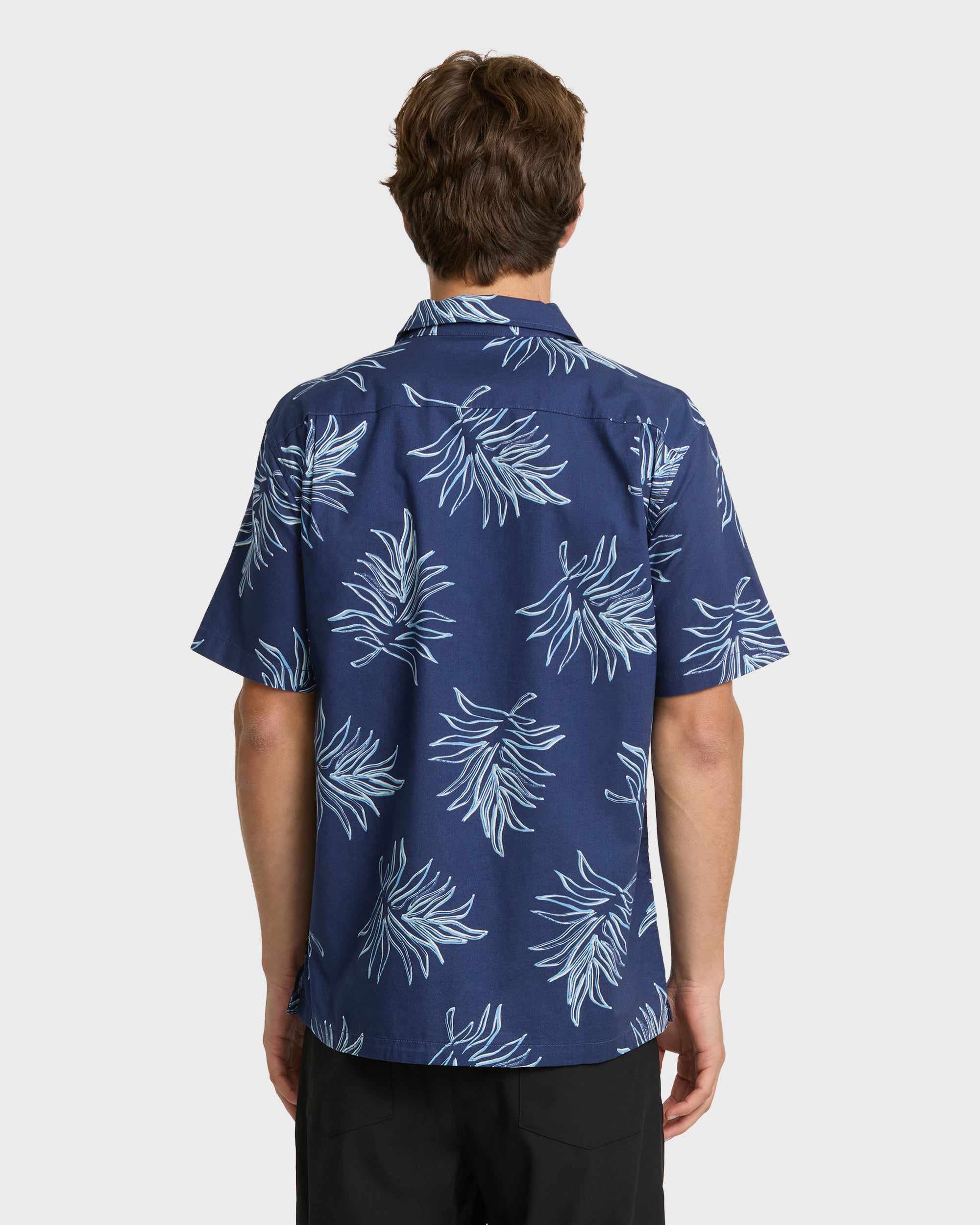 Island Palms Casual Short Sleeve Shirt - Navy - Image 2