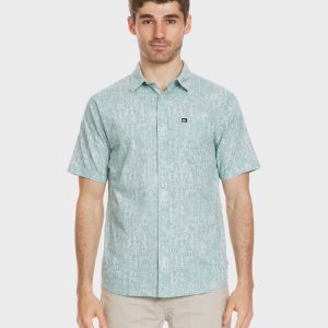 Island Waters Classic Short Sleeve Shirt - Jade Grey